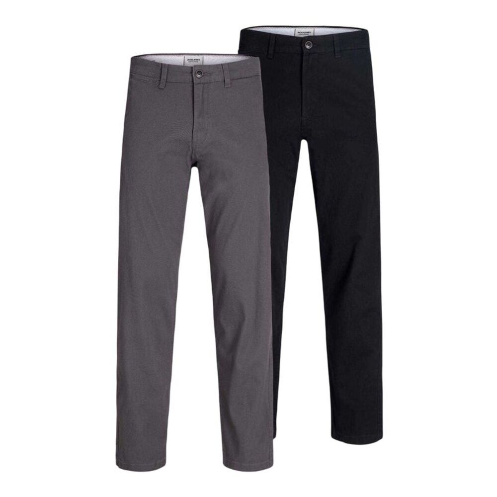 Jack And Jones Mens Kane Dave Chinos (Pack of 2) / Black